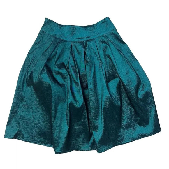 Rock Steady Skirt Small Metallic Blue Pinup Retro Rockabilly Glam Circle Swing - Picture 1 of 9